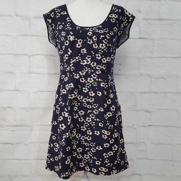 LOFT Dresses & Skirts - Ann Taylor LOFT linen Midi Dress w/ Pockets Sz 12